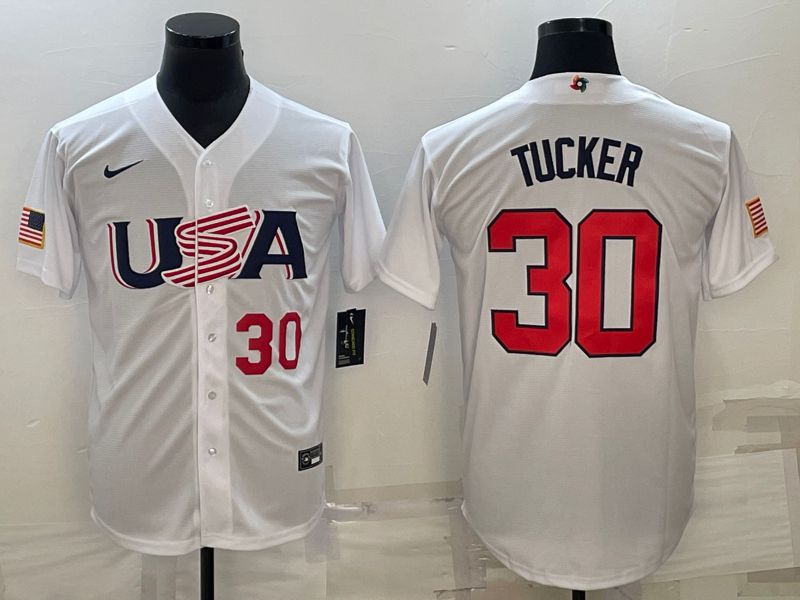 Men 2023 World Cub USA #30 Tucker White Nike MLB Jersey6->more jerseys->MLB Jersey